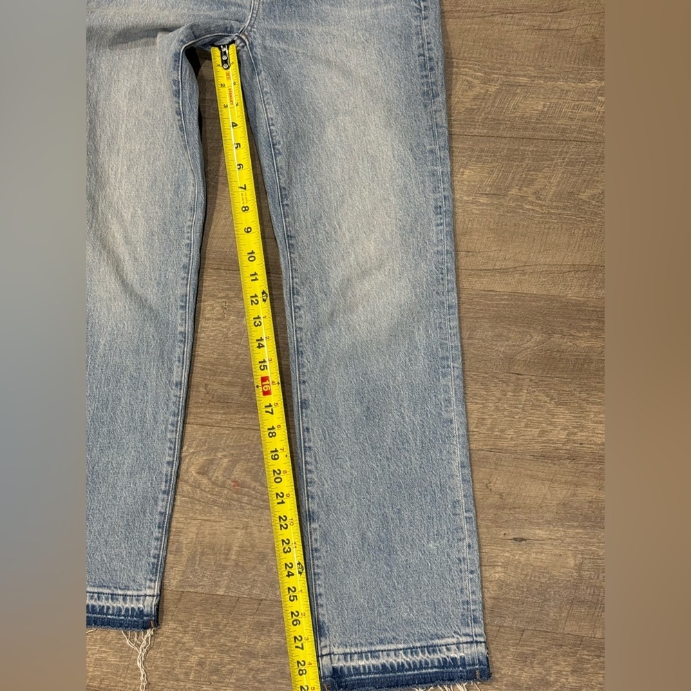Madewell Womens Light Blue The '90s Straight Mid-Rise Barbosa wash Jean Size 24 - Picture 5 of 13